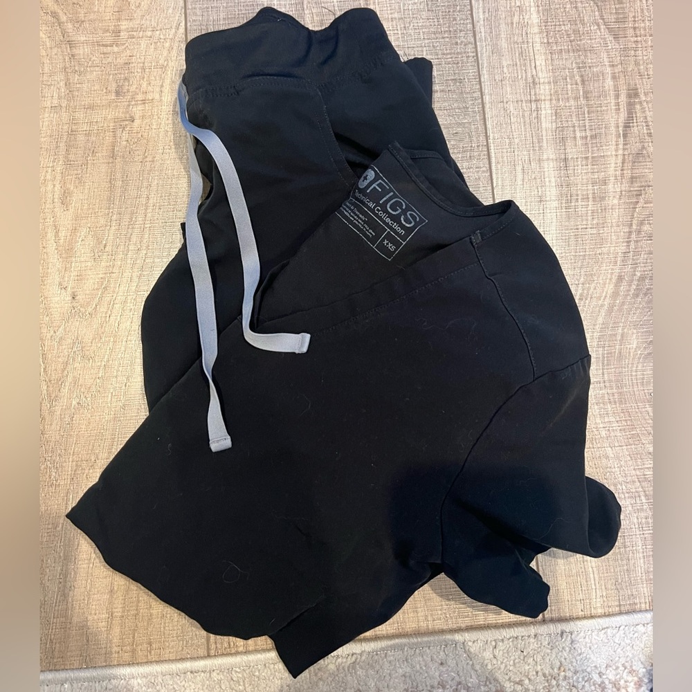 Figs Scrubs Set XXS Black